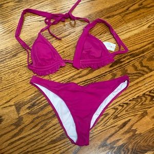 Shade and Shore magenta bikini
